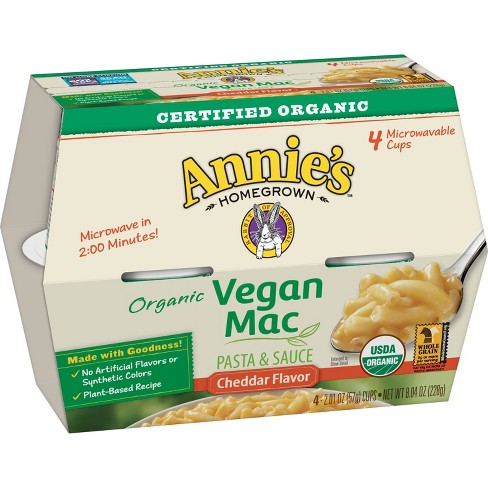 Annie S Organic Vegan Microwave Mac Cheese 8 04oz 4ct Target