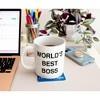 Silver Buffalo The Office Dunder Mifflin "World's Best Boss" Ceramic Mug | Holds 20 Ounces - 3 of 4
