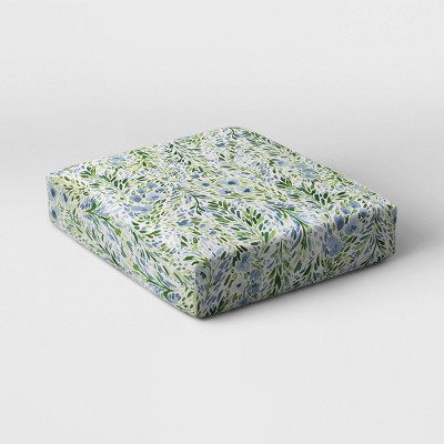 Sammamish Floral Outdoor Deep Seat Cushion DuraSeason Fabric™ Blue - Threshold™