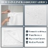 Aoibox Waffle Weave Shower Curtain with Snap-in Fabric Liner Set, Includes 12 White Hooks, Hotel Style, Waterproof & Washable with Mesh Top Window - 3 of 4