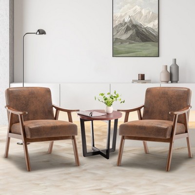 Accent Velvet Armchair, Mid Century Modern Chairs With Ergonomic Backrest, Single Lounge Reading Armchair With Solid Wood Frame For Living Room