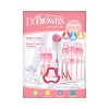 Dr. Brown's Natural Flow Anti-Colic Baby Bottle Gift Set with Teether & Bottle Brush - Pink - 20ct - image 2 of 4