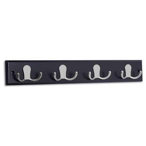 BirdRock Home Dual Hook Coat and Hat Rack - 4 Dual Hooks