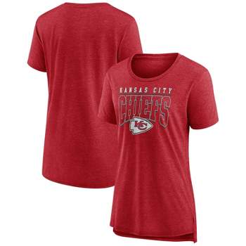 NFL Kansas City Chiefs Women's Champ Caliber Heather Short Sleeve Scoop Neck Triblend T-Shirt