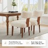 MAYEERTY Set of 2 Linen Dining Chairs, Curved Backrest Solid Wooden Legs, Dining Room Living Room, Beige - 3 of 4