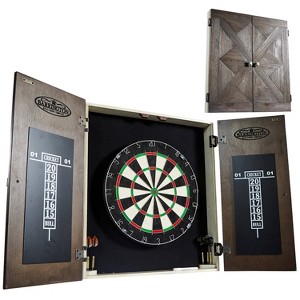 Barrington Bellevue Collection Premium Bristle Dartboard and Cabinet Set - 1 of 4