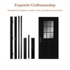 Wooakway 36"W × 80"H 9-Lite 2-Panel Exterior Frosted Glass Prehung Front Entry Door Primed Interior Fiberglass Entrance Door - 4 of 4