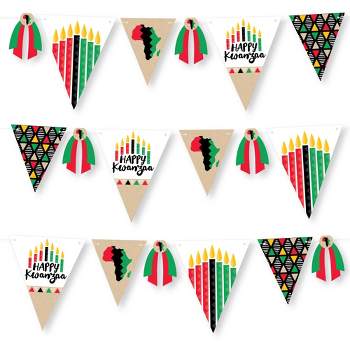 Big Dot of Happiness Happy Kwanzaa - DIY Party Pennant Garland Decoration - Triangle Banner - 30 Pieces