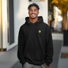 Dalix Alien Embroidery Relaxed Hoodie Soft Fleece Sweatshirt Drawcord Fit Lounge Mens - 3 of 4