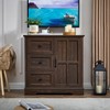 Farmhouse 3 - Drawers Dresser Organizer, Rustic Tall Chest of Drawers for Bedroom - 3 of 4