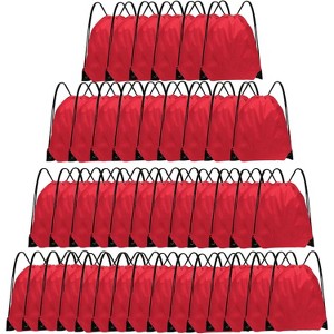 Bulk Drawstring Bags for Party Favors, Lightweight Sackpacks for Gym, School Events, Team Sports & Giveaways - 1 of 4