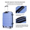 FURNIinspire Bag and Luggage Sets Stylish Hard Shell Suitcase Set 3 Piece Travel Luggage with Spinner Wheels for Family, Blue, 19.29"*11.42"*29.53" - 2 of 4