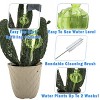 5 Star Super Deals Aqua Glass Plant Watering Cactus Ball Globes Self Watering Drip Irrigation Plant Care Indoor/Outdoor Potted Flowers 10" 6-7 oz 4pc - image 2 of 4