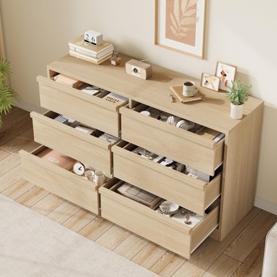 Drawer Dresser for Bedroom, Modern Double Dresser Organizer for Bedroom, Living Room