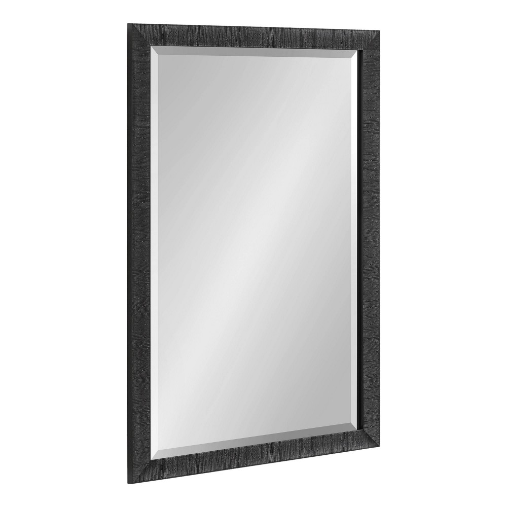 Photos - Wall Mirror 20"x30" Reyna Rectangle  Black - Kate & Laurel All Things Decor