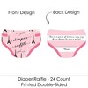 Big Dot of Happiness Paris, Ooh La La - Diaper Shaped Raffle Ticket Inserts - Paris Themed Baby Shower Activities - Diaper Raffle Game - Set of 24 - 2 of 4