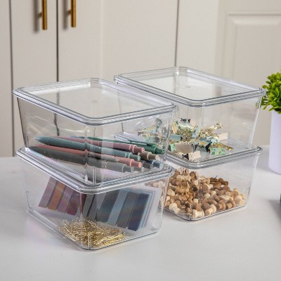 Fridge Storage Box Transparent Easy to Clean PET Premium Clear Storage  Organiser Bins for Housewife