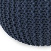Nahunta Modern Knitted Cotton Round Pouf - Christopher Knight Home - 4 of 4