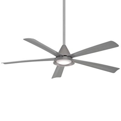 54" Minka Aire Cone Silver Wet LED Ceiling Fan