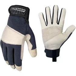 True Grip Pigskin Hybrid General Purpose Gloves Dark Gray