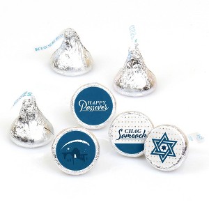 Big Dot of Happiness Happy Passover - Pesach Holiday Party Round Candy Sticker Favors - Labels Fits Chocolate Candy (1 sheet of 108) - 1 of 4