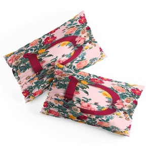 Deny Designs King Burcu Korkmazyurek Summer Botanical Monogram Pillow Shams - 1 of 3