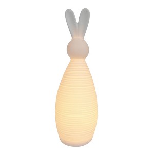 Transpac Medium Light Up Ceramic Rabbit Home Decorations Easter - 1 of 2