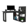 CAVINAS  L-Shaped Corner Desk with 5 Open Shelves,Right Return Computer Desk for Home Office and Storage Solutions - 2 of 4