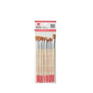 Colour Block 12pc Bristle Paint Brush Set - 1 of 3