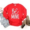 Simply Sage Market Women's Be Mine Words Long Sleeve Garment Dyed Tee - 2 of 4