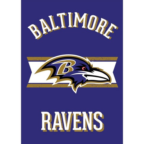 Briarwood Lane Retro Baltimore Ravens Garden Flag NFL Double-Sided 18" x 12.5" - image 1 of 3