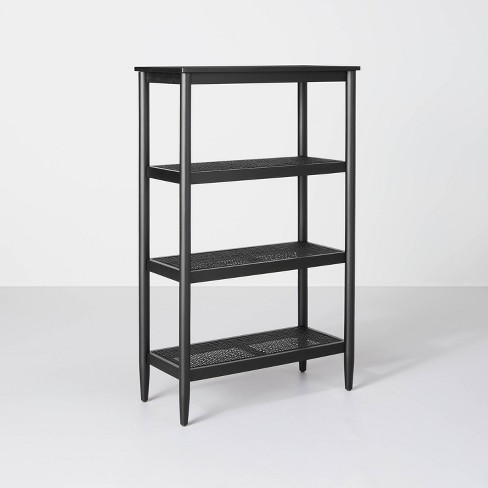 Wood & Cane Tall 4-Shelf Bookcase - Hearth & Hand™ with Magnolia - image 1 of 4