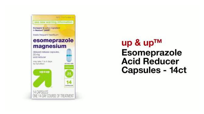 Esomeprazole Acid Reducer Capsules - 14ct - up &#38; up&#8482;, 2 of 9, play video