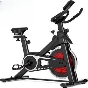 NAYSAYE Adjustable Resistance Exercise Bike, Stationary Bikes, Indoor Cycling Bike with Adjustable Cage Pedals for Home Gym, Red, 42"*41.6"*21.6" - 1 of 4