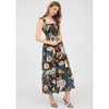 August Sky Women's Alfresco Print Smocked Midi Dress - 3 of 4