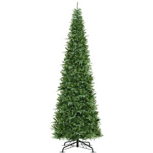 Resenkos 12-Ft Tall Pre-Lit Hinged Artificial Christmas Tree - Green - 1 of 4