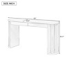 59" Modern Oak Veneer Console Table, Storage Entryway Table, Farmhouse Sofa Table for Hallway, Living Room, or Home Office-Maison Boucle - 3 of 4