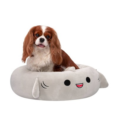 Squishmallows Gordon The Shark Cat and Dog Bolster Bed - Steel Gray