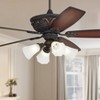 60" Casa Vieja Montego Industrial Rustic Indoor Ceiling Fan LED Light Oil Rubbed Bronze Teak Frosted Glass for Living Kitchen Home - 2 of 4