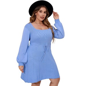 Plus Size Sweater Dresses for Curvy Women Maxi Dress Midi Fall Winter - 1 of 4
