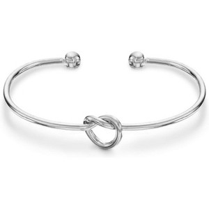 14K Gold Plated Eternal Love Knot Infinity Symbol Bangle Adjustable Bangle - 1 of 4