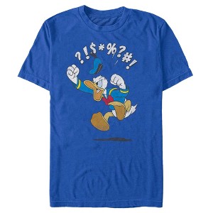 Seven Times Six Disney Mickey and Friends T-Shirt Men's Angry Donald Duck Short Sleeve Top Blue - 1 of 4
