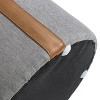 CAVINAS 14" Round Storage Ottoman with Leather Accents,Compact Footstool with Hidden Storage,Storage Bench for Bedroom,Living Room - 4 of 4