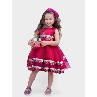 Season Of Sparkle Red Tiered Holiday Dress Mia Belle Girls, Red, 5y ...