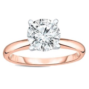 Amore Solitaire Engagement Ring for Women Moissanite Sterling Silver Ginger Lyne Collection - 1 of 4