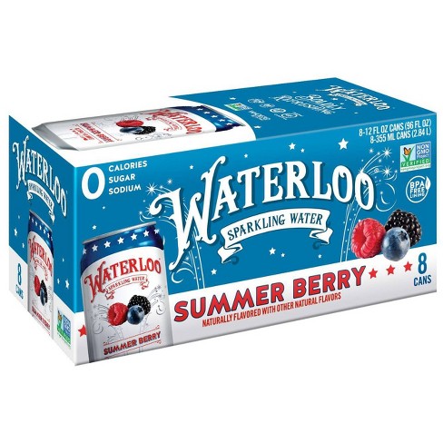 Waterloo Summer Berry Sparkling Water - 8pk/12 fl oz Cans - image 1 of 4