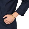 EVERLY JEWELRY |Men's Yellow Plated Sterling Silver 6mm Black Titanium Spring Bead Elastic Bracelet - 9 in - 3 of 4