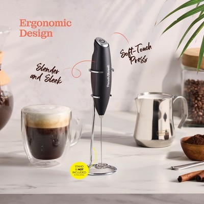 Handheld Black Stainless Steel Battery Operated Milk Frother