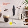 Handheld Milk Frother, Mini Foamer, Battery Operated Stainless Steel Drink Mixer for Coffee, Lattes, Cappuccino, Matcha, Chocolate - 3 of 4