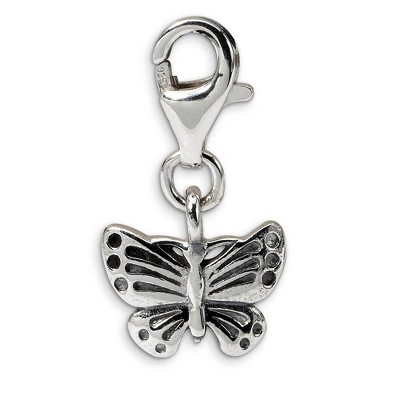 Black Bow Jewelry Sterling Silver Butterfly Clip-on Bead Charm